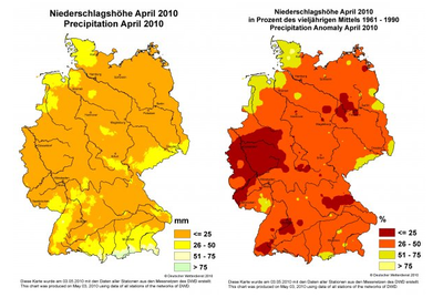 Niederschlagsmenge April 2010