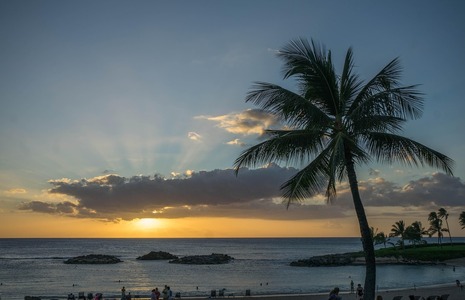 Sonnenuntergang, Hawaii, Oahu. 