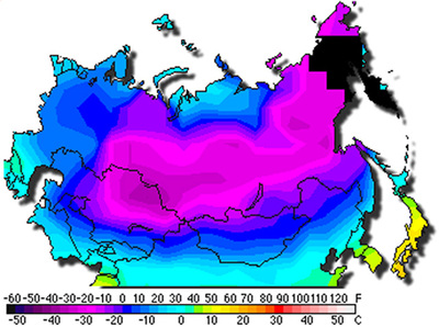 Höchsttemperaturen Russland/Nordasien 15.12.2012