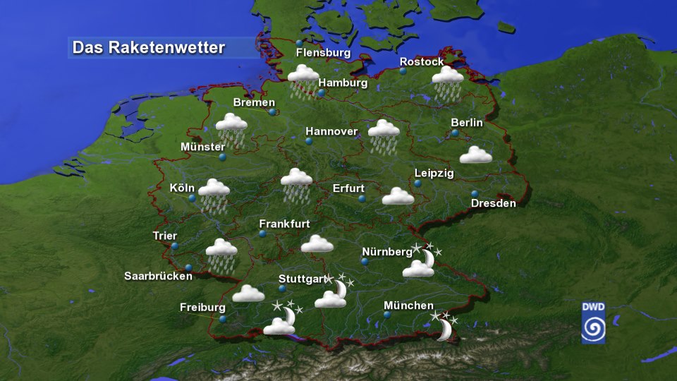 Wetter der Silvesternacht - Wetterdienst.de